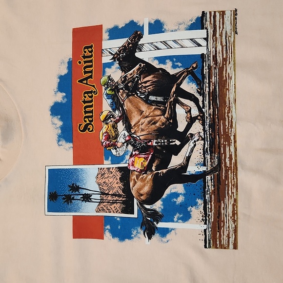 Vintage  Santa Anita Race Track 1987 Graphic Hanes T-shirt - Picture 3 of 10